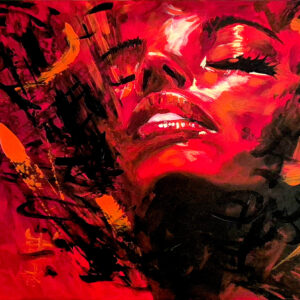 „Frei“ von Rike Wölke, Acryl auf Leinwand, 100 × 50 cm, Rahmentiefe 4 cm – Originalgemälde bei Favori Art