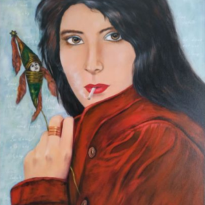 „My last cigarette“ von Christine Graf, Öl auf Leinwand, 60 × 80 cm – Originalgemälde bei Favori Art