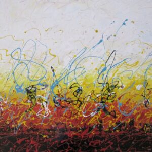 „Vanilla Sky“ von Christine Graf, Lack auf Leinwand, 80 × 100 cm – Originalgemälde bei Favori Art
