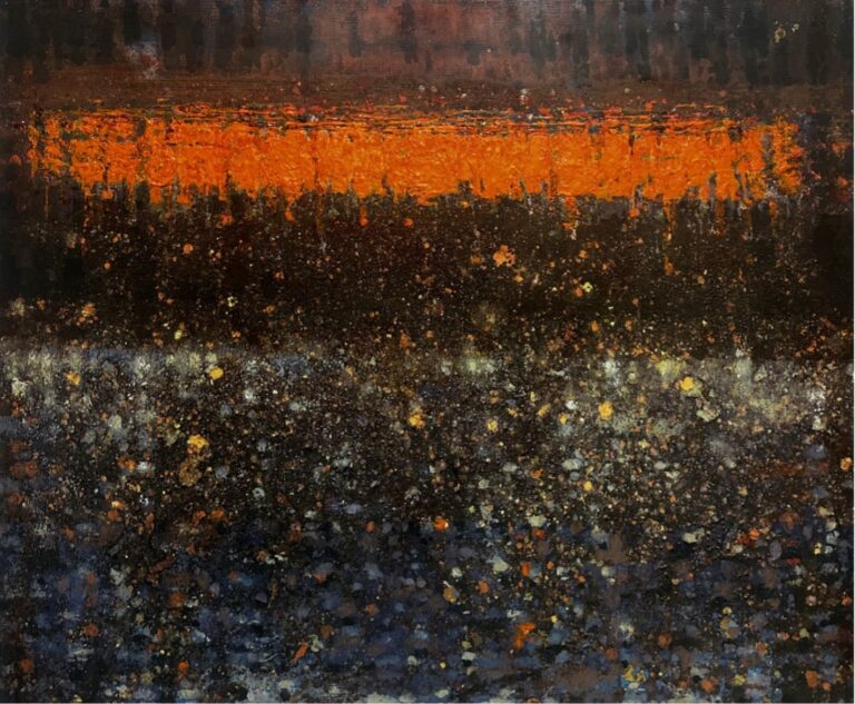 „Alhambra“ von Sadik Uslu, Öl auf Leinwand, Materialeinschlüsse (Sand/Erde), 90 x 110 cm – Originalgemälde bei Favori Art