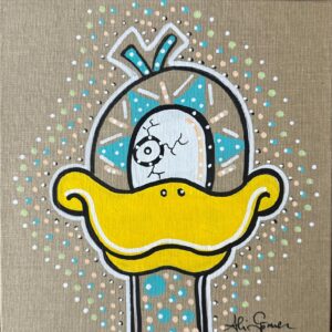 „Focky 1 – Edition November 2025“ von Ali Görmez, Acryl auf Malplatte (Natur), 20 × 20 cm – Limitierte Edition bei Favori Art