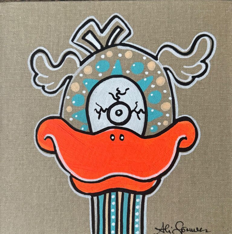 „Focky 4 – Edition November 2025“ von Ali Görmez, Acryl auf Malplatte (Natur), 20 × 20 cm – Unikat aus der Edition November 2025 bei Favori Art