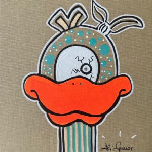 „Focky 6 – Edition November 2025“ von Ali Görmez, Acryl auf Malplatte (Natur), 20 × 20 cm – Limitierte Edition bei Favori Art