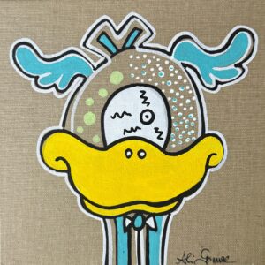 „Focky 7 – Edition November 2025“ von Ali Görmez, Acryl auf Malplatte (Natur), 20 × 20 cm – Limitierte Edition bei Favori Art