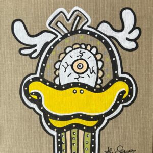 „Focky 8 – Edition November 2025“ von Ali Görmez, Acryl auf Malplatte (Natur), 20 × 20 cm – Limitierte Edition bei Favori Art