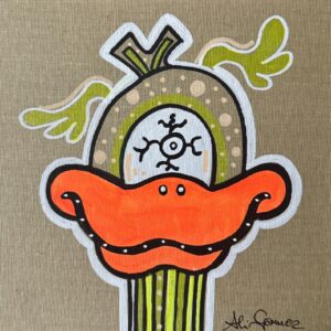„Focky 9 – Edition November 2025“ von Ali Görmez, Acryl auf Malplatte (Natur), 20 × 20 cm – Limitierte Edition bei Favori Art