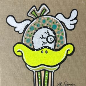 „Focky 10 – Edition November 2025“ von Ali Görmez, Acryl auf Malplatte (Natur), 20 × 20 cm – Limitierte Edition bei Favori Art