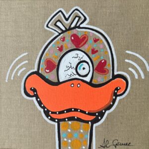„Focky 11 – Edition November 2025“ von Ali Görmez, Acryl auf Malplatte (Natur), 20 × 20 cm – Limitierte Edition bei Favori Art