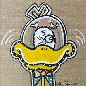 „Focky 16 – Edition November 2025“ von Ali Görmez, Acryl auf Malplatte (Natur), 20 × 20 cm – Limitierte Edition bei Favori Art