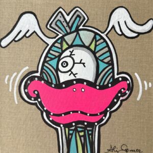 „Focky 21 – Edition November 2025“ von Ali Görmez, Acryl auf Malplatte (Natur), 20 × 20 cm – Limitierte Edition bei Favori Art