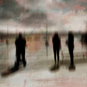 „At Zürich-lake“ von Olli Boehm, übermalter Fotoabzug auf Leinwand mit Acryl, 100 x 150 cm – Fotografie / Mixed Media bei Favori Art