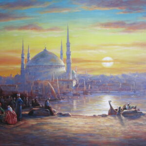 „Istanbul Morgenstimmung“ von Erich Graf, Öl auf Leinwand, 80 × 100 cm – Originalgemälde bei Favori Art