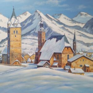 „Kitzbühel“ von Erich Graf, Öl auf Leinwand, 80 × 100 cm – Originalgemälde bei Favori Art