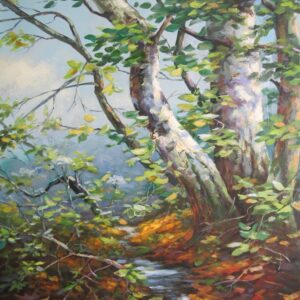 „Herbststimmung“ von Erich Graf, Öl auf Leinwand, 80 × 100 cm – Originalgemälde bei Favori Art