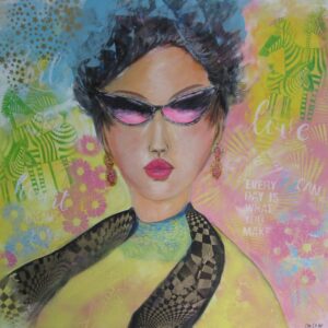 „Love, Life forever“ von Christine Graf, Acryl, 80 × 80 cm – Originalgemälde bei Favori Art