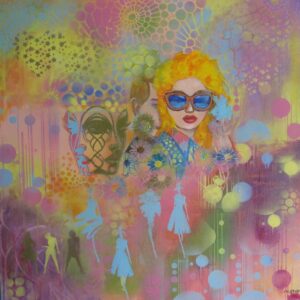 „Memories always“ von Christine Graf, Acryl, 80 × 80 cm – Originalgemälde bei Favori Art