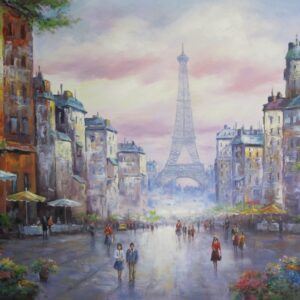 „Pariser Blumenmarkt“ von Erich Graf, Öl auf Leinwand, 80 × 100 cm – Originalgemälde bei Favori Art
