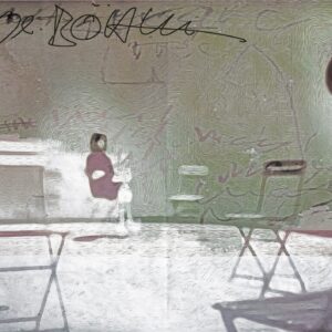 „Promenade“ von Olli Boehm, Übermalte Fotografie auf Leinwand, 140 x 80 cm – Fotografie / Mixed Media bei Favori Art